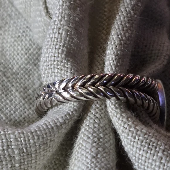 David Yurman Petite Albion Ring in Prasiolite & Diamonds, SS, Size 5.5 - Picture 4 of 13